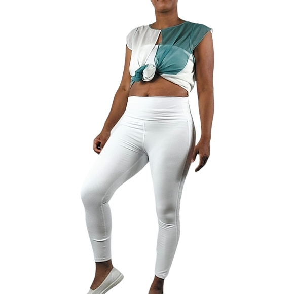 Fabletics Powerhold White Leggings - Picture 1 of 12